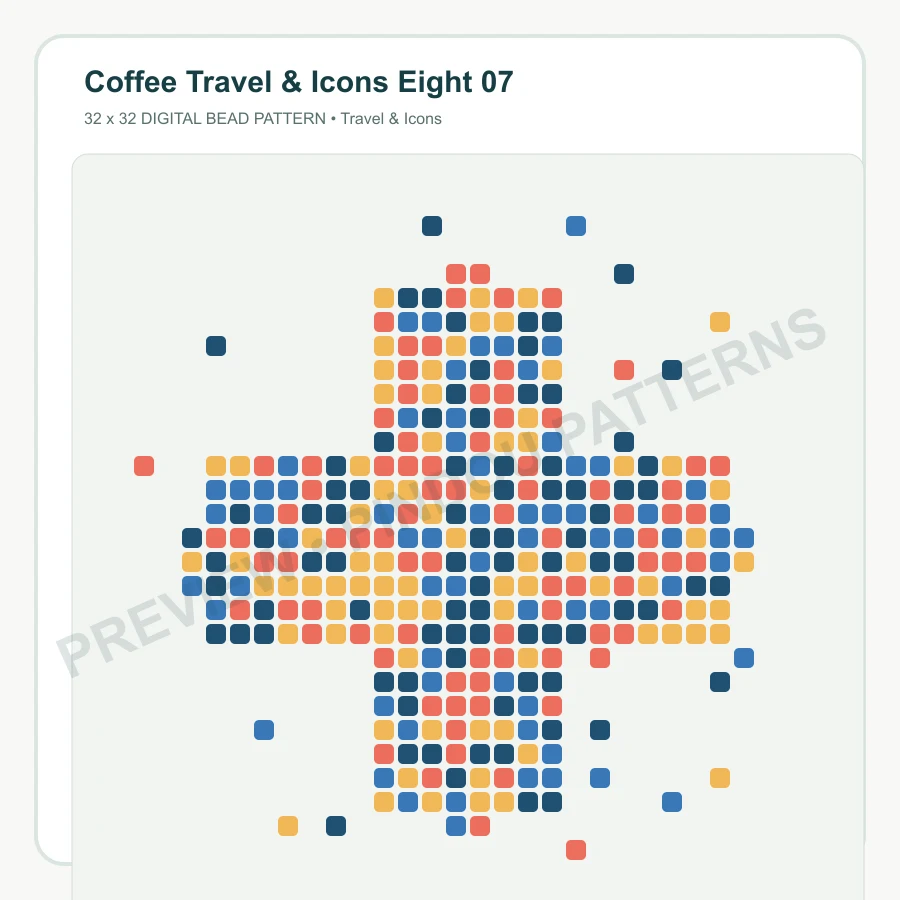 Coffee Travel & Icons Eight 07 pattern preview