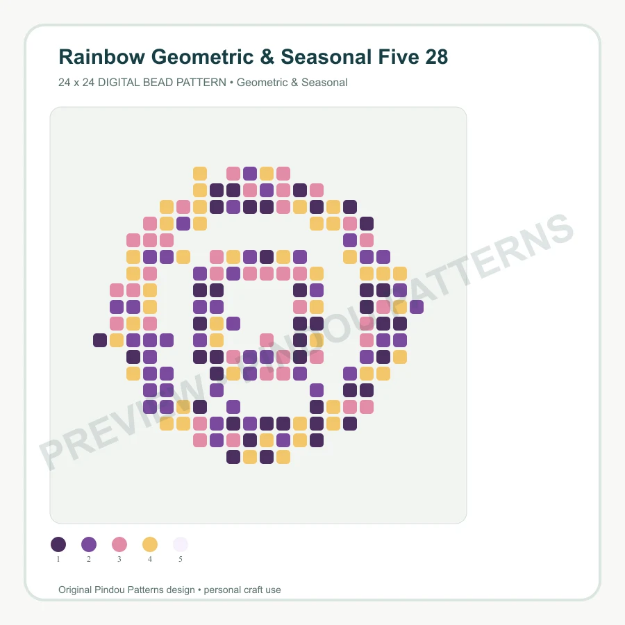 Rainbow Geometric & Seasonal Five 28 pattern preview