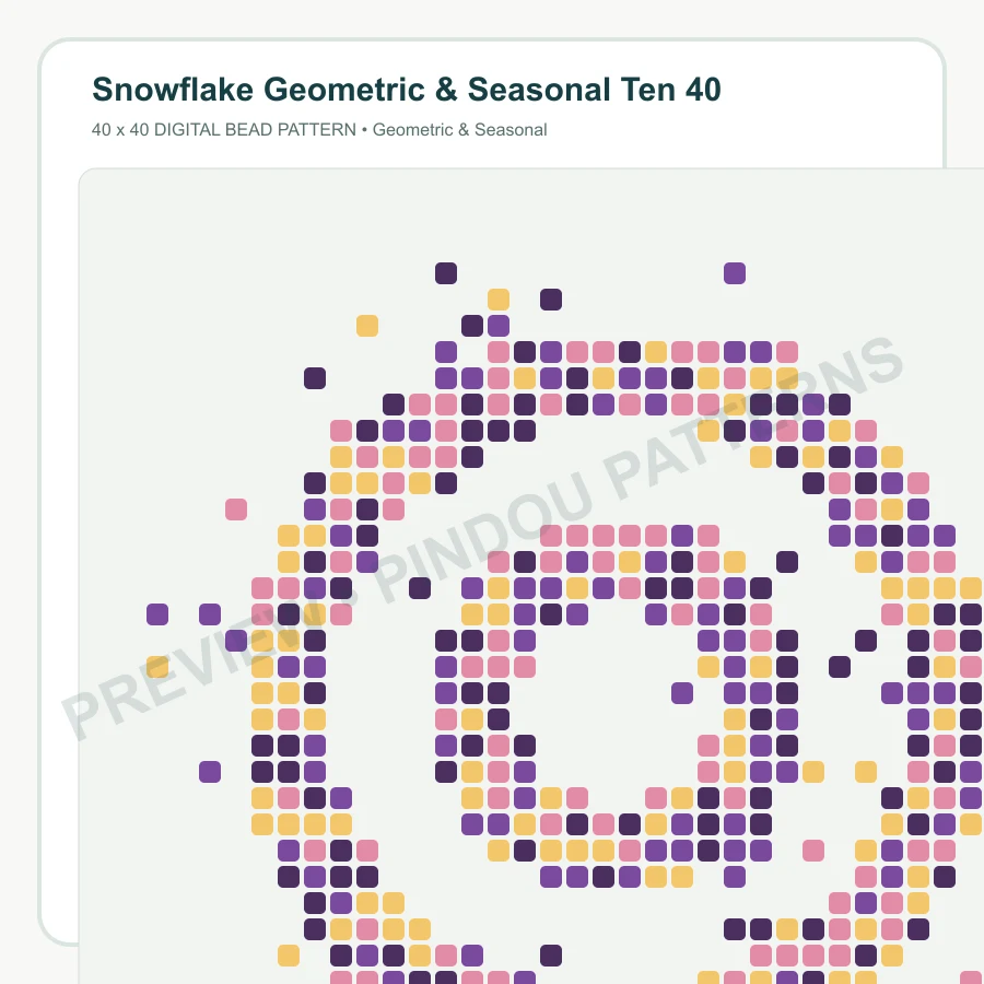 Snowflake Geometric & Seasonal Ten 40 pattern preview