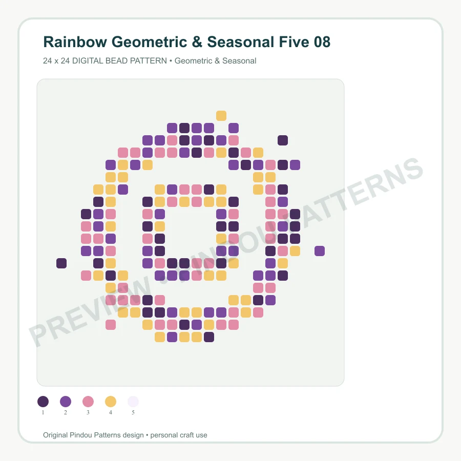 Rainbow Geometric & Seasonal Five 08 pattern preview