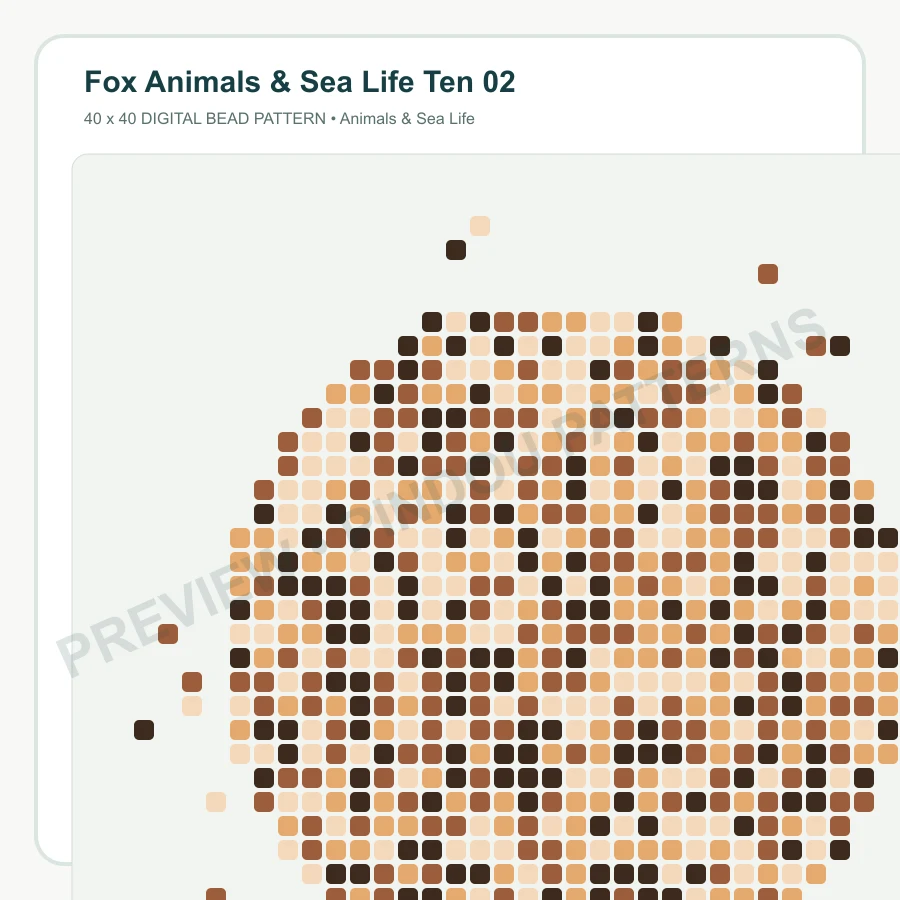 Fox Animals & Sea Life Ten 02 pattern preview