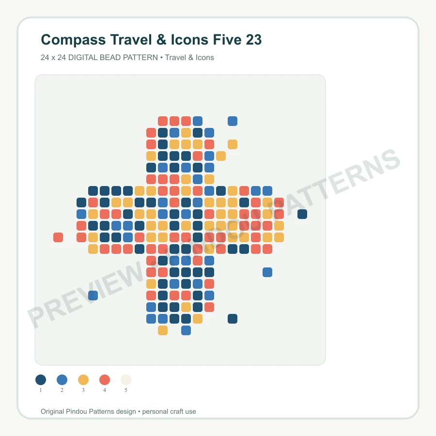 Compass Travel & Icons Five 23 pattern preview