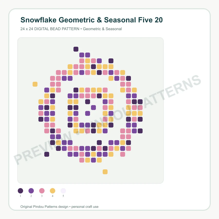 Snowflake Geometric & Seasonal Five 20 pattern preview