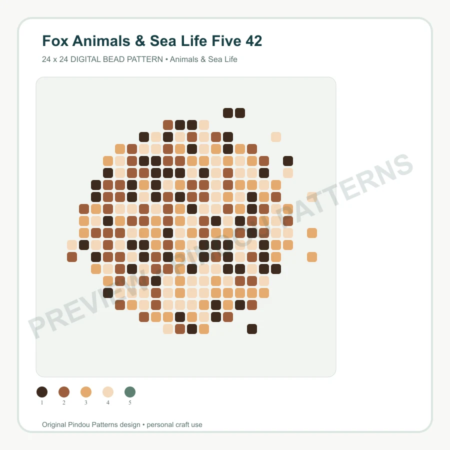 Fox Animals & Sea Life Five 42 pattern preview
