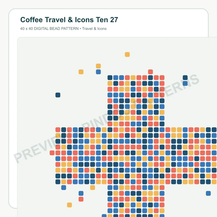 Coffee Travel & Icons Ten 27 pattern preview