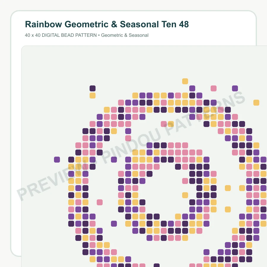 Rainbow Geometric & Seasonal Ten 48 pattern preview