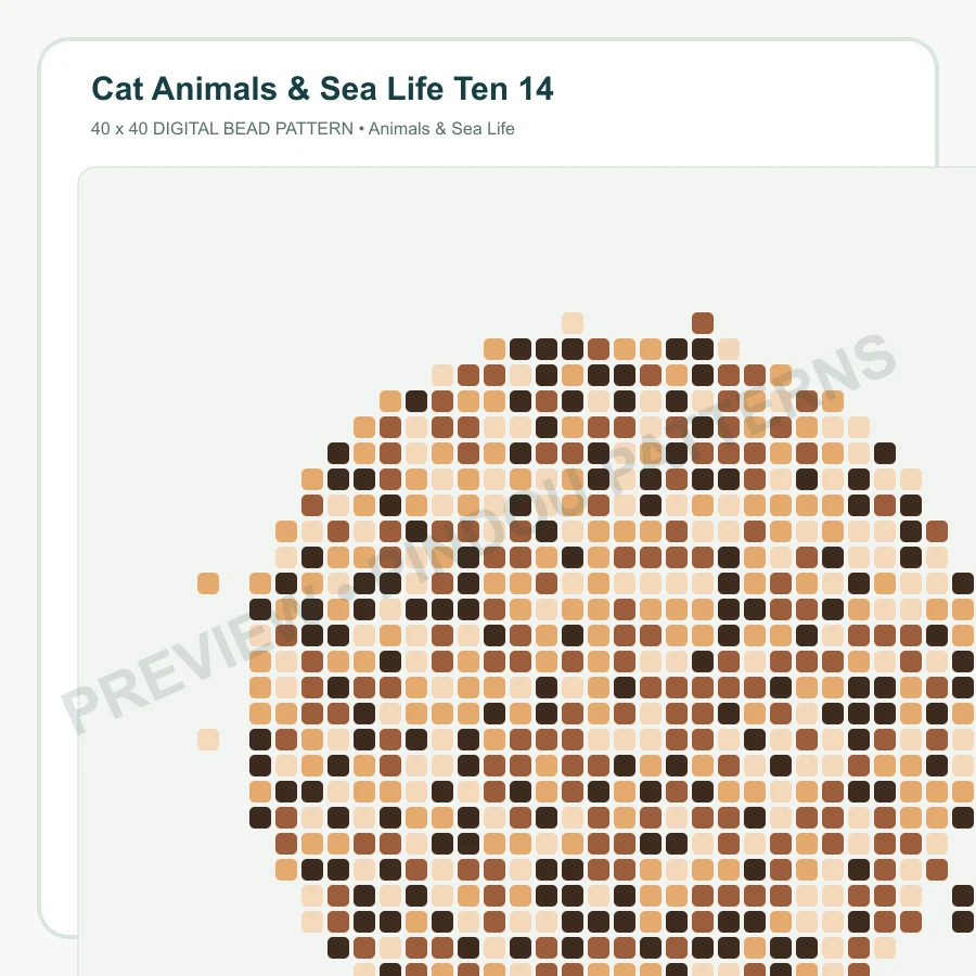 Cat Animals & Sea Life Ten 14 pattern preview