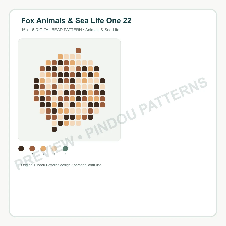 Fox Animals & Sea Life One 22 pattern preview