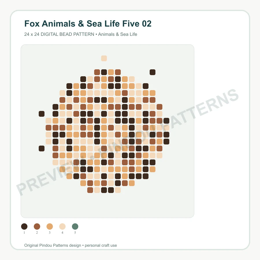 Fox Animals & Sea Life Five 02 pattern preview