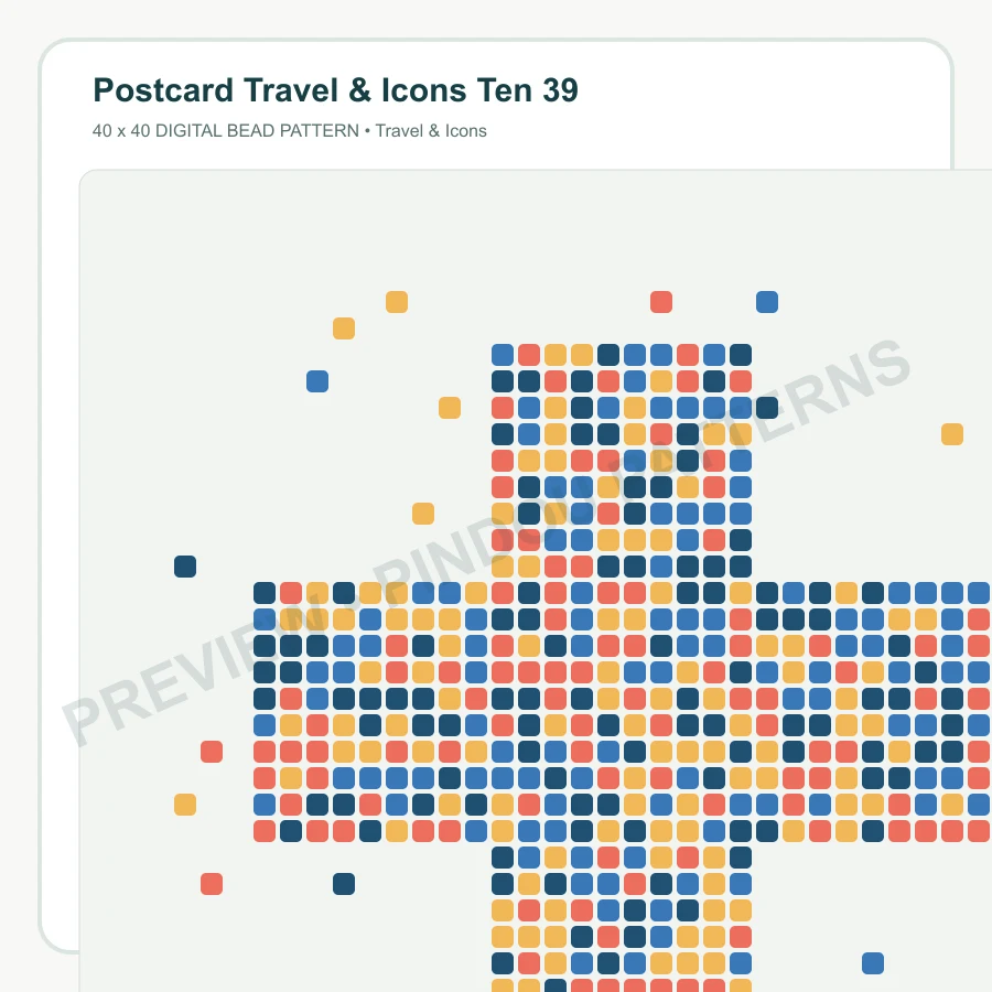 Postcard Travel & Icons Ten 39 pattern preview