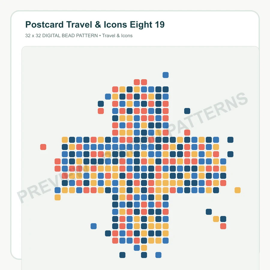 Postcard Travel & Icons Eight 19 pattern preview