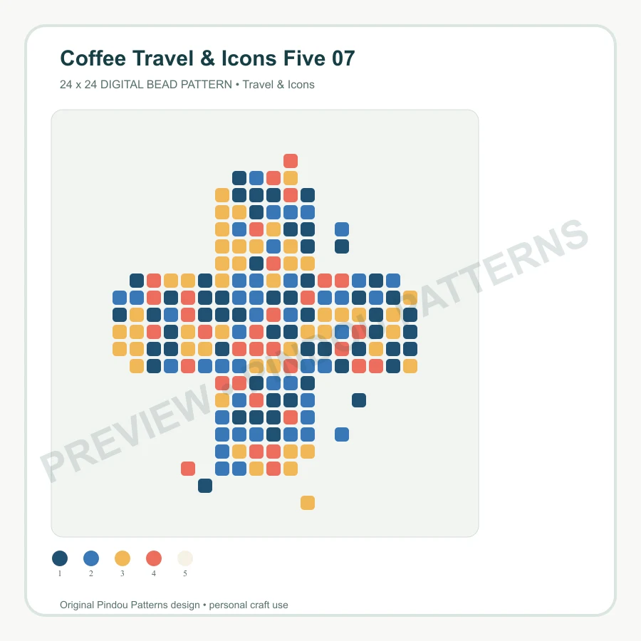 Coffee Travel & Icons Five 07 pattern preview