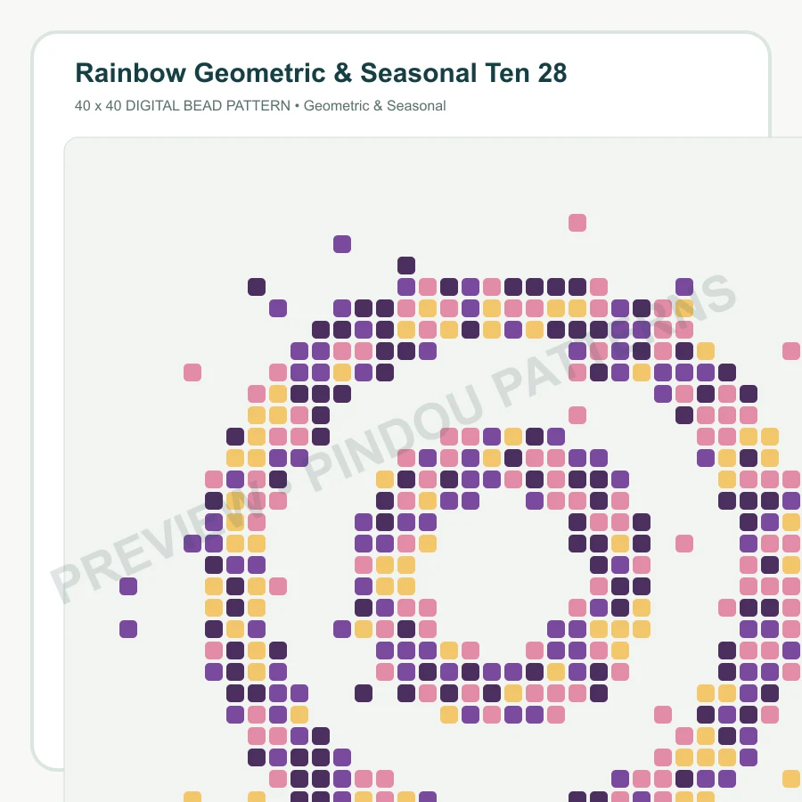 Rainbow Geometric & Seasonal Ten 28 pattern preview