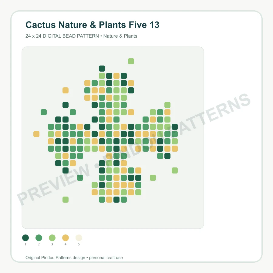 Cactus Nature & Plants Five 13 pattern preview