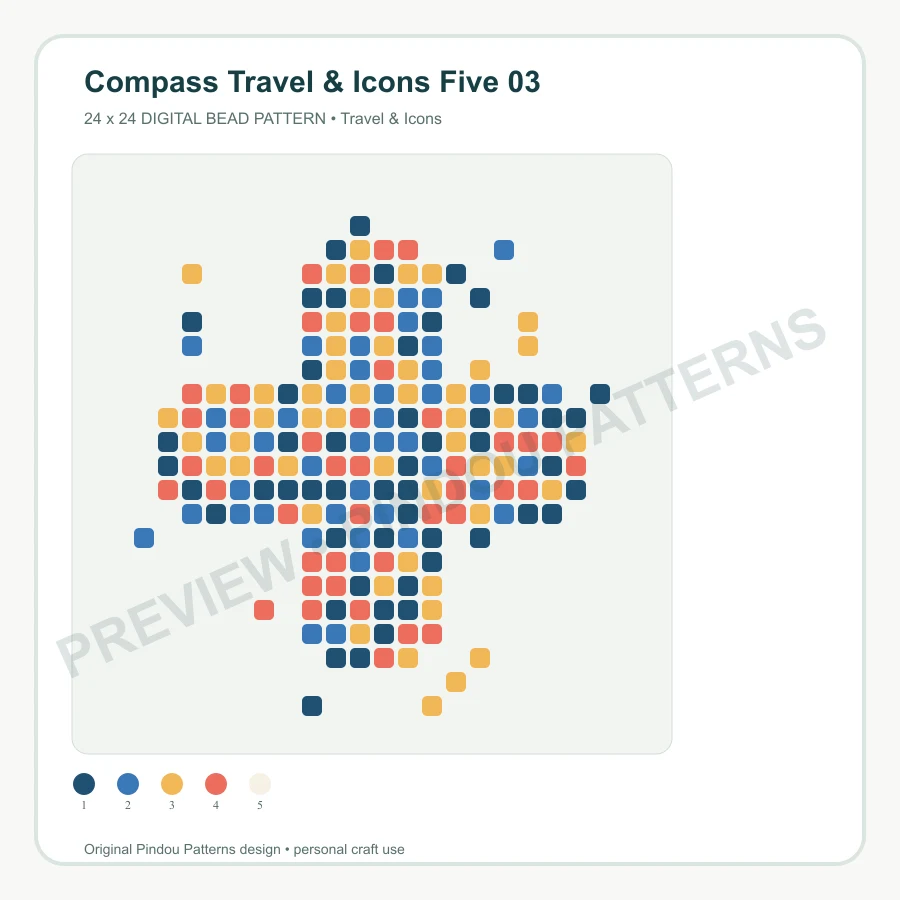 Compass Travel & Icons Five 03 pattern preview