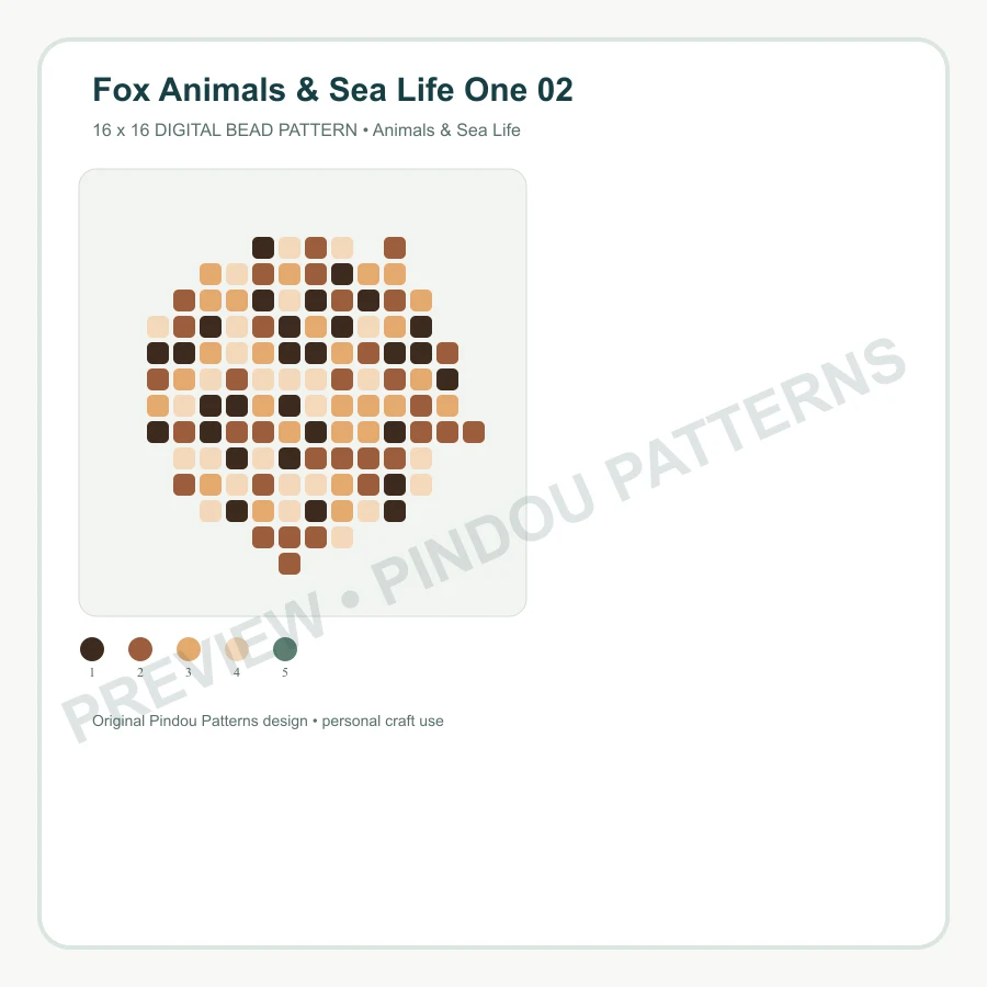 Fox Animals & Sea Life One 02 pattern preview