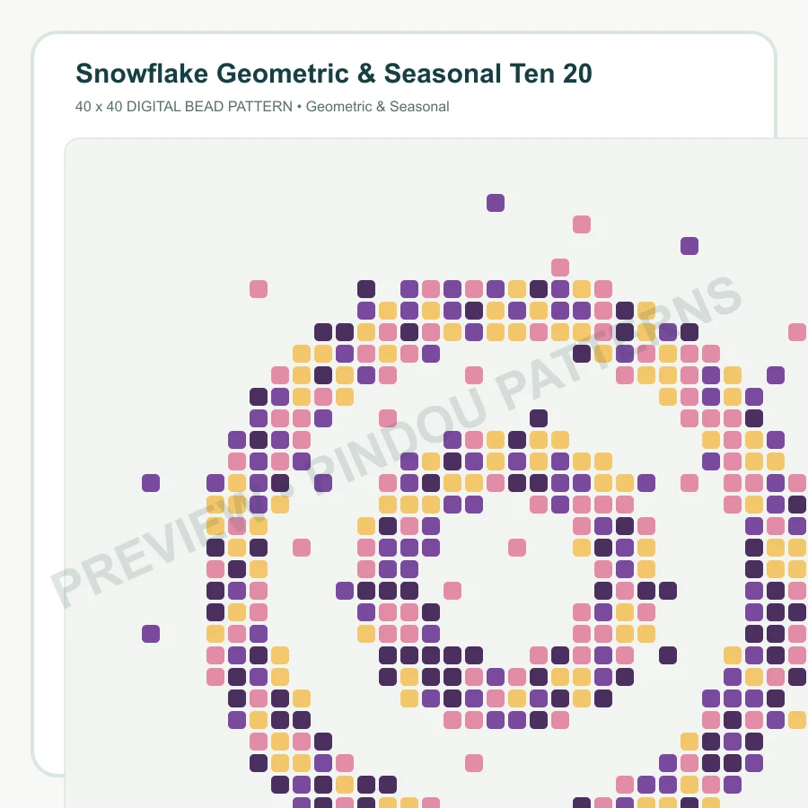 Snowflake Geometric & Seasonal Ten 20 pattern preview