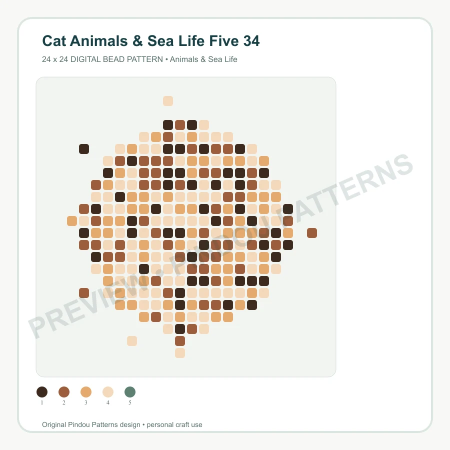Cat Animals & Sea Life Five 34 pattern preview