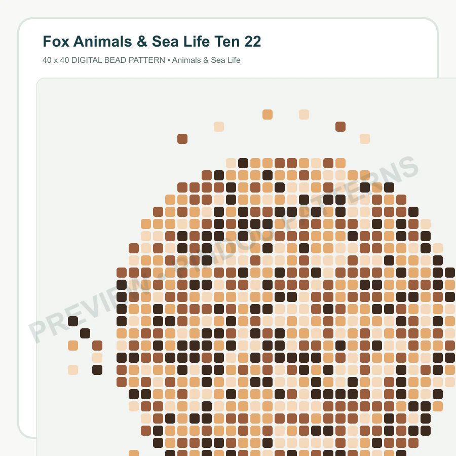 Fox Animals & Sea Life Ten 22 pattern preview