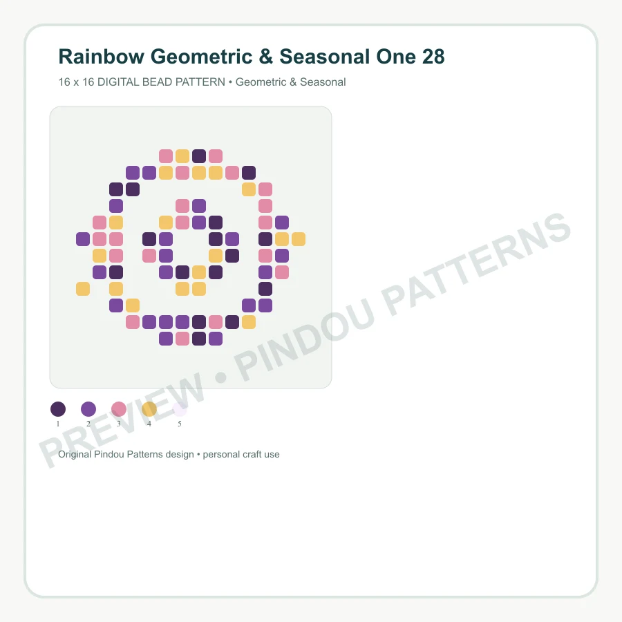 Rainbow Geometric & Seasonal One 28 pattern preview