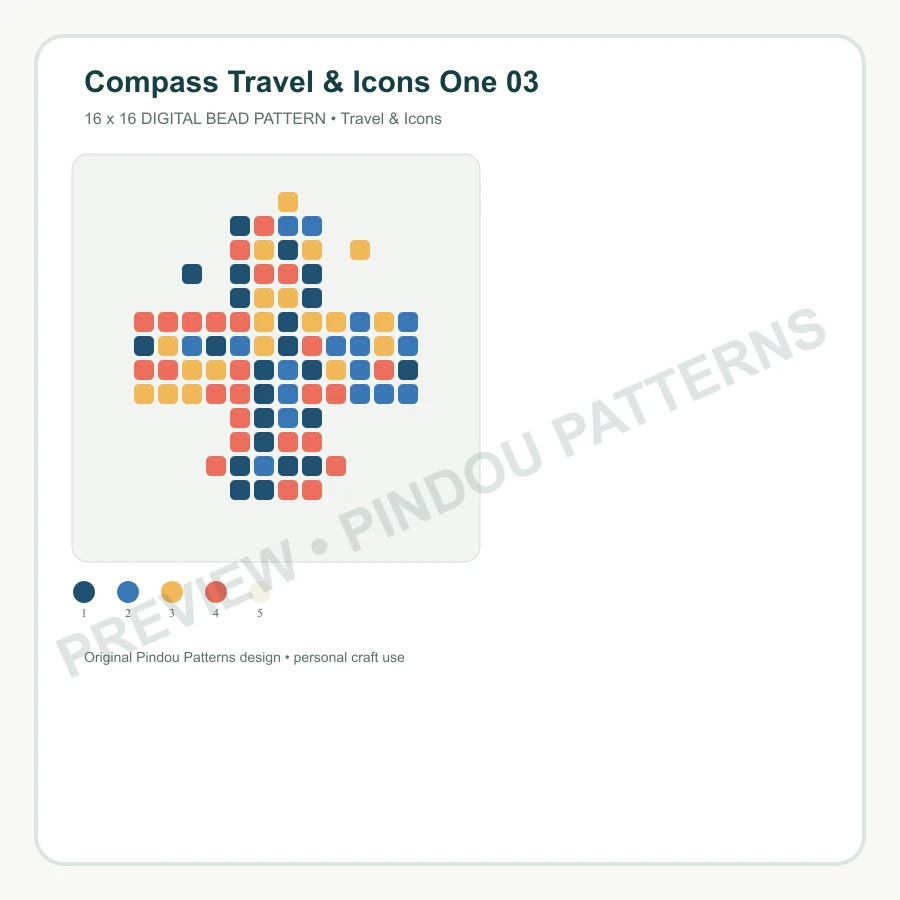 Compass Travel & Icons One 03 pattern preview