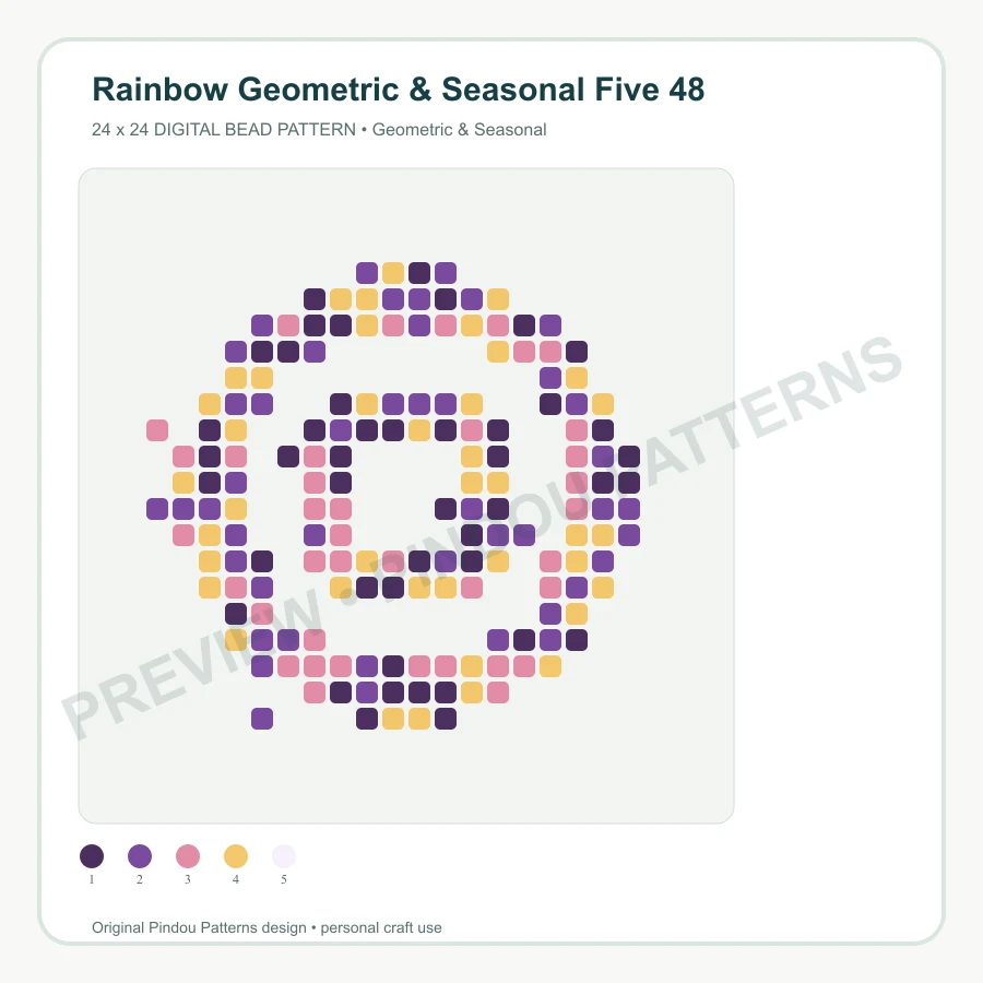 Rainbow Geometric & Seasonal Five 48 pattern preview