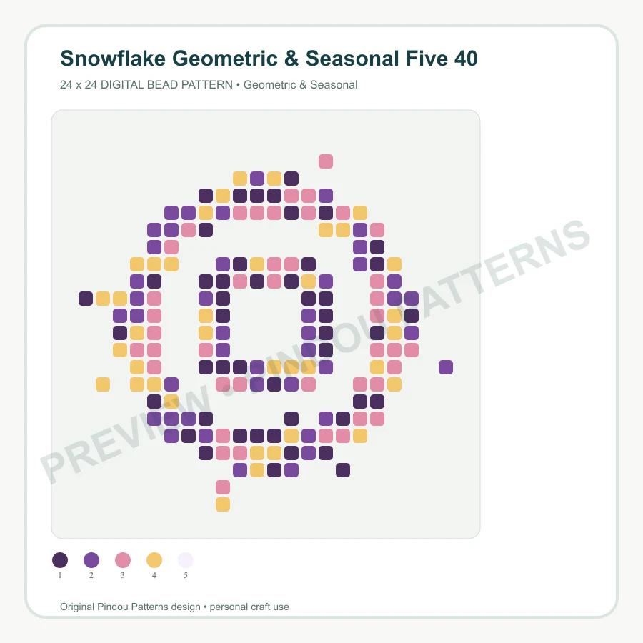 Snowflake Geometric & Seasonal Five 40 pattern preview