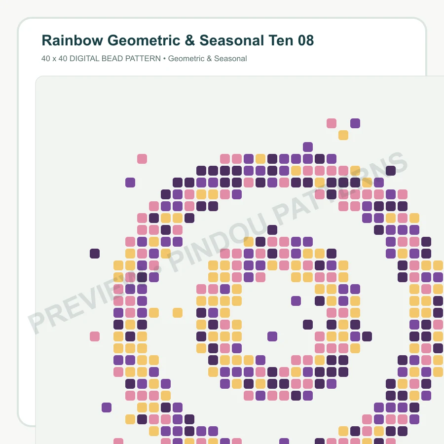 Rainbow Geometric & Seasonal Ten 08 pattern preview