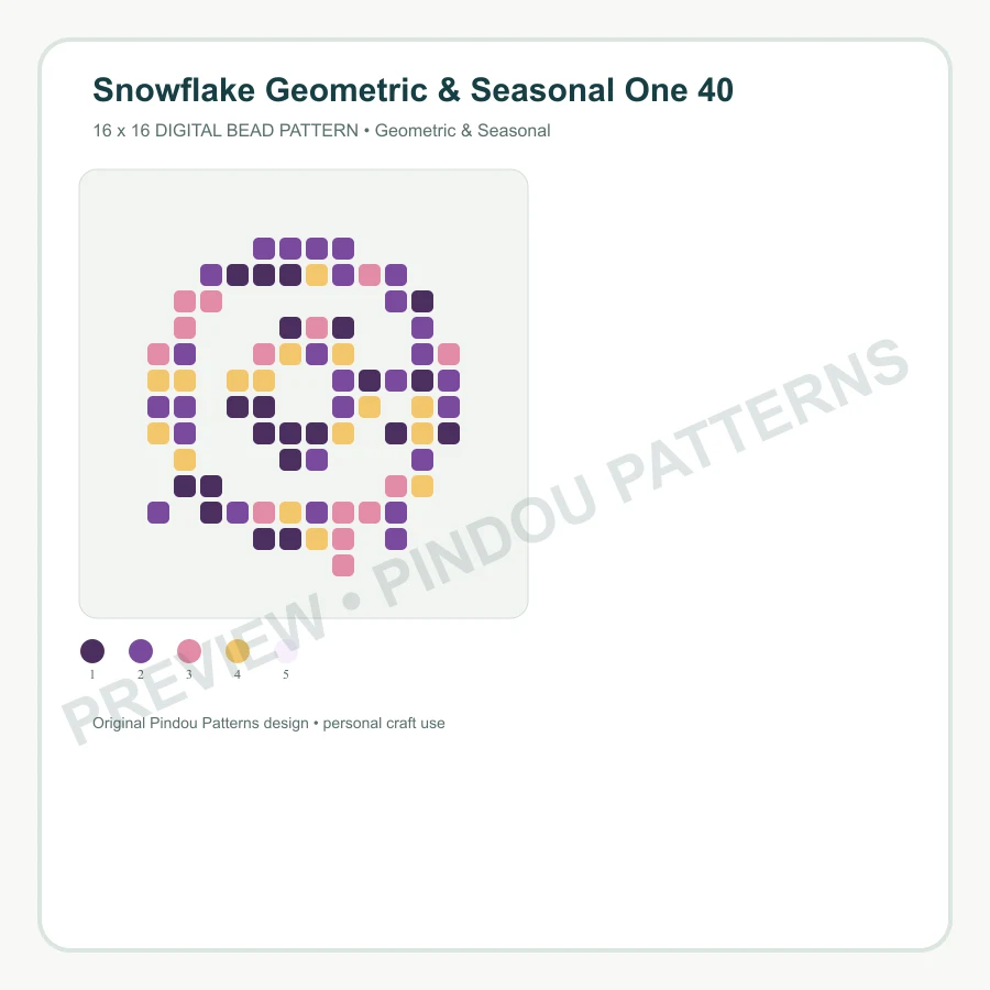 Snowflake Geometric & Seasonal One 40 pattern preview