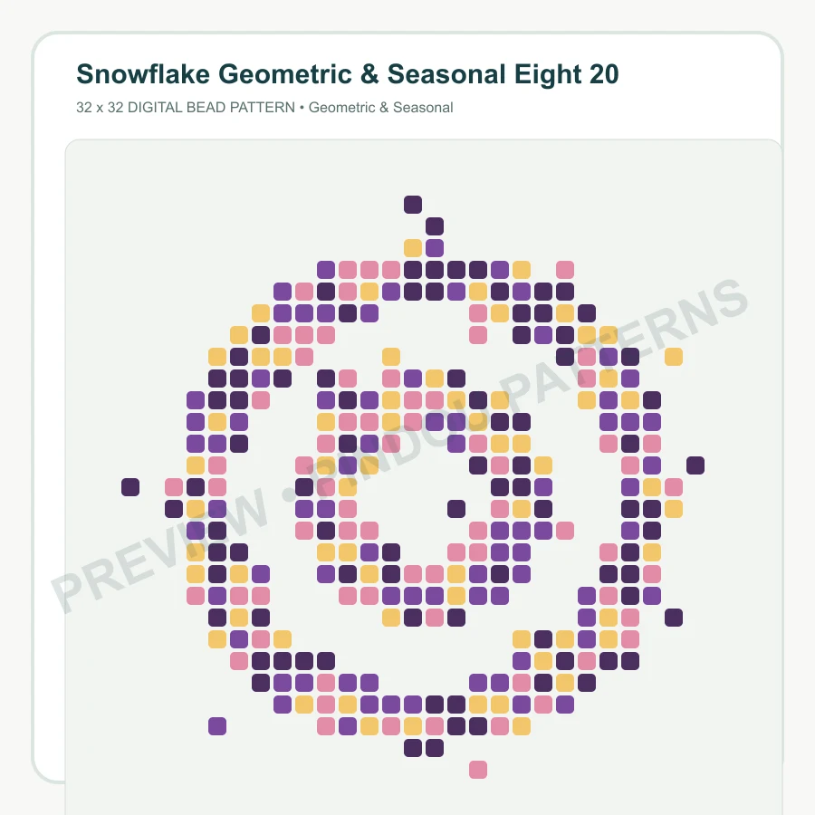 Snowflake Geometric & Seasonal Eight 20 pattern preview